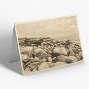 GREETING CARD - Vintage Dorset - On the Shore, Portland Bill