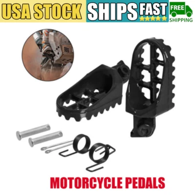 2 piezas estriberas negras para motocicletas almohadilla para pedal reposapiés estriberas para moto de cross aluminio Foto 1 de 4