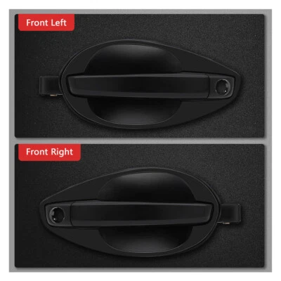2pcs Outside Front Left & Right Door Handle Black For Hyundai Tiburon 2003-2008 - image 1 of 4