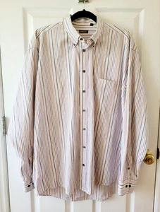 Gitman Bros Shirt Mens Size Large Multi-colored Strip Long Sleeve Made In USA - Picture 1 of 11