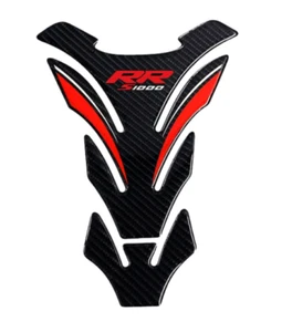 BMW S1000RR Motorrad Tankpad Lackschutz Aufkleber Schwarz & Rot - Bild 1 von 2