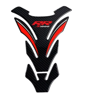 Calcomanía de protección de pintura de almohadilla para tanque de combustible para motocicleta BMW S1000RR negra y roja Foto 1 de 2