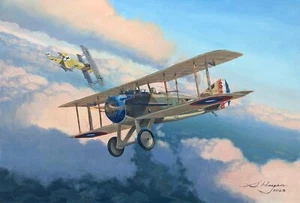 Original Aviation Art: SPAD 13 WWI fighter Chester Wright original oil painting - Picture 1 of 3