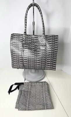 Rebecca Minkoff MAB Tote Black White Snake Pattern MSRP $395 With Dust Cover NWT - Image 1 of 4