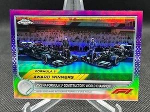 MERCEDES 2022 Topps Chrome Formula 1 PURPLE REFRACTOR 262/399 #197 HAMILTON - Picture 1 of 2