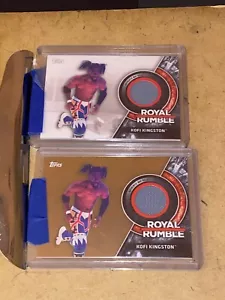 2018 Topps KOFI KINGSTON royal rumble mat relic card 216/299 & 062/199. wwe - Picture 1 of 2