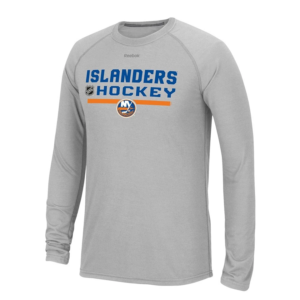 New York Islanders Reebok Locker Room Long Sleeve PlayDry Ultimate Tee Men's