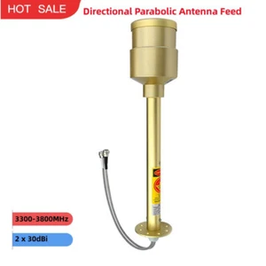 1700-3800MHz 2x30dBi 5G 4G LTE Directional Parabolic Antenna Feed Module - Picture 1 of 5