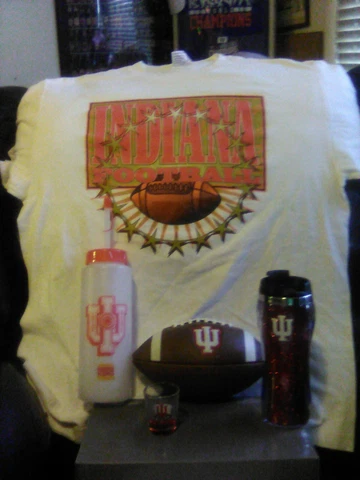 Indiana Hoosiers footballl Tailgate LOT shot glass tumbler water bottle T-shirt Cover