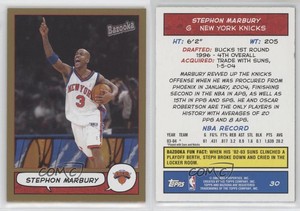 2004-05 Topps Bazooka Gold Stephon Marbury #30
