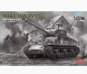 RYEFIELD MODEL RFM RM-5135 1/35 M4A3 76W VVSS Sherman Late w/Full Interior - Picture 1 of 10