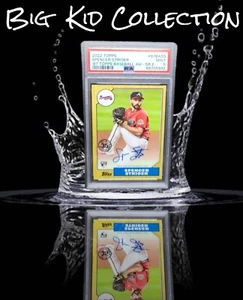 2022 Topps Series 2 Spencer Strider Rc Auto 1987 Variation #87BA-SS PSA 9 - Picture 1 of 6