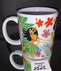 Taza de café de cerámica floral hawaiana ABC Island Hula Honeys recuerdo - Imagen 1 de 7