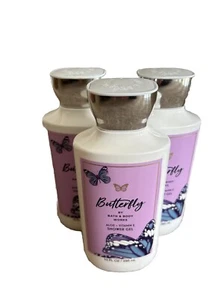 New Bath & Body Works Butterfly Shower Gel 10 OZ. X 3 Lot Raspberry/Iris/Vanilla - Picture 1 of 2