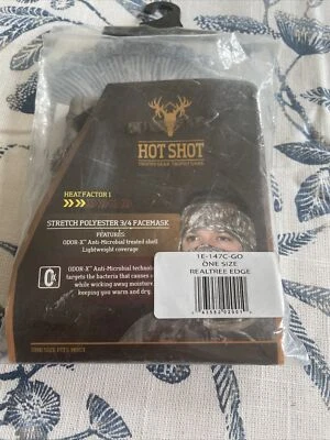 Hot Shot Realtree Edge Stretch Polyester 3/4 FaceMask  - Image 1 of 4