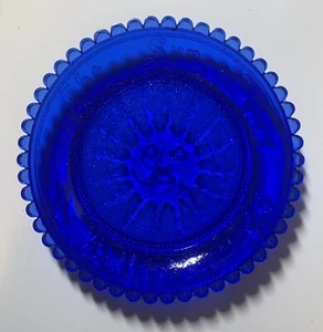 Pre-Owned Pairpoint Cup Plate The Sun Inn Bethlehem Blue U38 - Picture 1 of 3
