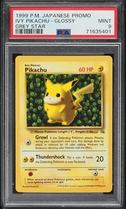 PSA 9 COMO NUEVO Ivy Pikachu Brillante CoroCoro Gris Estrella Promo Tarjeta Pokémon Japonesa - Imagen 1 de 2