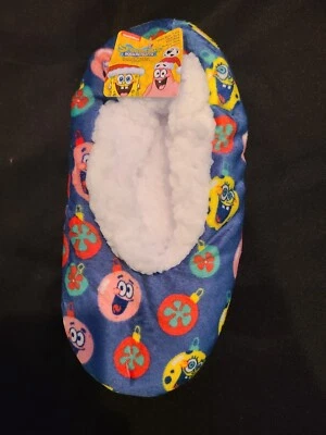 NUEVO CON ETIQUETAS Navidad Difuso Babba Bob Esponja Vacaciones Mujer Zapatilla Calcetines Talla 7-9 1/2 Foto 1 de 3