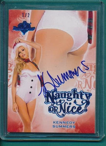 2014 Benchwarmer KENNEDY SUMMERS NAUGHTY OR NICE Auto Card 1/2  - Picture 1 of 2