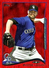 2014 Topps Update Red Hot Foil #US275 Boone Logan Colorado Rockies