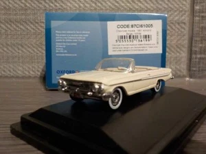 Chevrolet Impala 1961 - beige almendra/blanco Oxford diecast 1/87 87c161005 Ame - Imagen 1 de 4