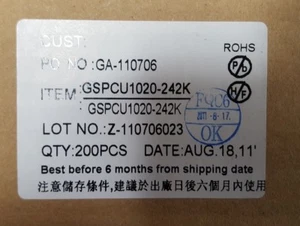 JAMECO GSPCU1020-242K CHOKE QTY: 200  (U4.1/3) - Picture 1 of 1