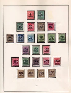 Germany - 1923, Issues of 1921-1923 surcharged with new values - Picture 1 of 3
