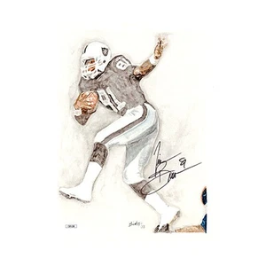 Impresión artística firmada autografiada por Tim Brown Las Vegas Raiders 8,5x11 certificado de autenticidad JSA #CB91286 - Imagen 1 de 2