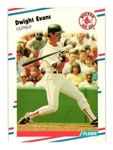 1988 Fleer #351 Dwight Evans Boston Red Sox - Picture 1 of 2