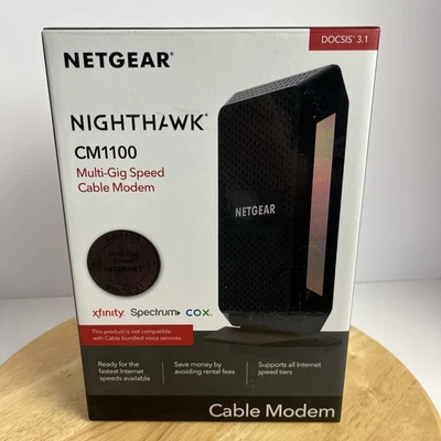 Netgear Nighthawk CM1100 Multi-Gig Speed Cable Modem DOCSIS 3.1 NOB - Image 1 of 4