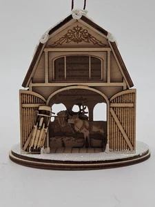 Antiguo Mundo Navidad Jengibre Cabañas Adorno Santa's Reindeer Granero 2019 - Imagen 1 de 16