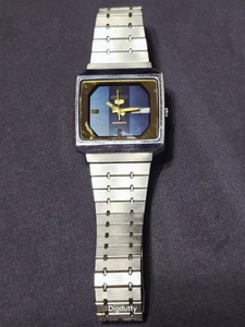 Vtg. Men's Seiko 5 Black TV Dial Day Date 6309-587A Automatic Watch -Working JPN - Picture 1 of 15