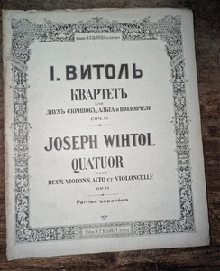 Spartito Antico Joseph Withol Quartetto Archi op 27 Belaieff 1899 - Picture 1 of 4