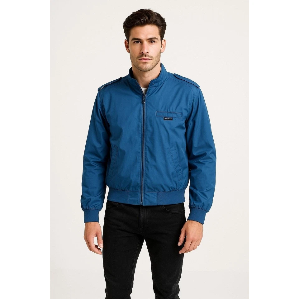 Chaqueta de bombardero vintage solo para miembros para hombre 46 azul aviador moto corredor retro clásica Foto 1 de 4