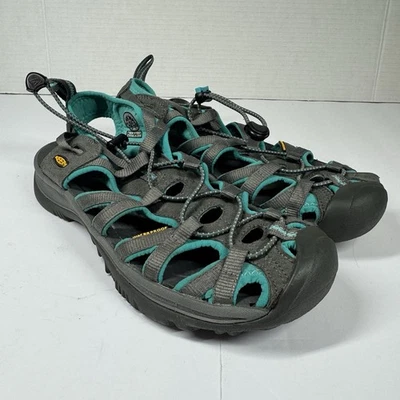 Sandalias Keen Whisper para mujer talla 9 gris azul al aire libre deportes acuáticos sendero impermeables Foto 1 de 4