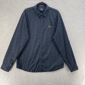 Scotch&Soda Button Down Hemd Herren Extra Extra Large Blau Weiß Mini Geometrisch - Bild 1 von 15