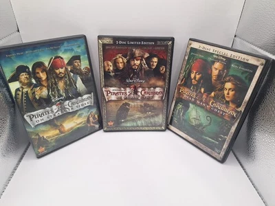 Pirates of the Caribbean Trilogy DVD Lot Of 3 — 第 1/4 张图片