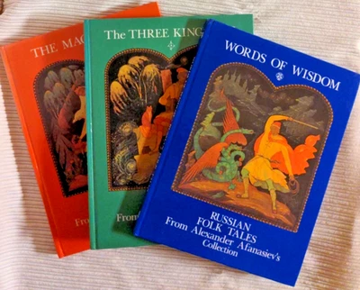 RUSSIAN FOLK TALES FROM ALEXANDER By Alexander Afanasiev 3 books set Like New - Image 1 of 4