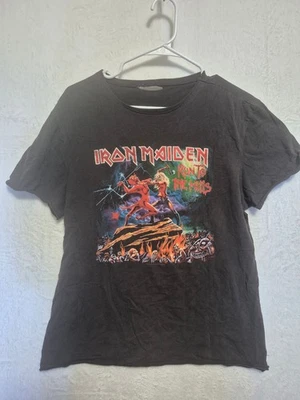 铁娘子“Run to the Hills”金属乐队T恤摇滚音乐节复古Y2K — 第 1/4 张图片