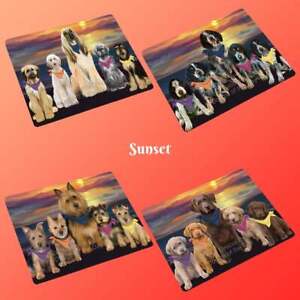 Family Sunset Dog Cat Blanket, Pet Photo Lovers Sherpa Fleece Throw Blanket