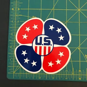 Vintage US 4 leaf clover sticker decal hotrod rat rod vintage look car truck - Foto 1 di 2
