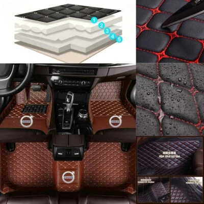 Alfombrillas coche para Volvo V40 V60 V70 V90 alfombrillas delanteras y traseras de lujo revestimientos Foto 1 de 4