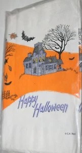 VINTAGE Halloween,l Haunted House Paper Table Cover, NIP - Picture 1 of 5