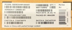 Intel SSDSCKHW120A4 SSD 540s Series 120GB, M.2 80mm SATA 6Gb/s, 16nm, TLC NEW - Picture 1 of 1