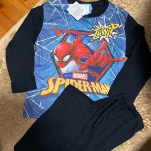 Spiderman long sleeve pajama set 130cm MARVEL mint with mint tags cond Japan - Picture 1 of 4