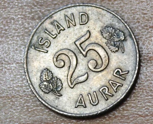 1961 Iceland 25 Aurar  - Picture 1 of 2