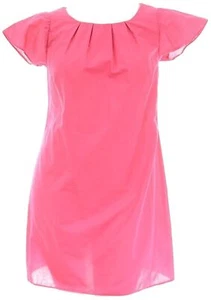 Vestido recto túnica rosa transpirable 100 % algodón para damas clima cálido - Imagen 1 de 3