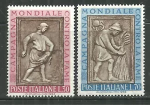 ITALY 871-72 MNH "FREEDOM FROM HUNGAR" CAMPAIGN - Picture 1 of 1
