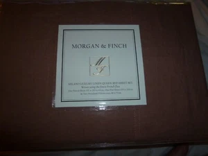 morgan and finch-milano luxury linen queen set bnew sealed - Bild 1 von 2