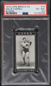 Tarjeta Willie Farrell #14 de Cope Bros & Co. Boxers 1915 - PSA 4,5 en muy buen estado-ex+ - Imagen 1 de 2